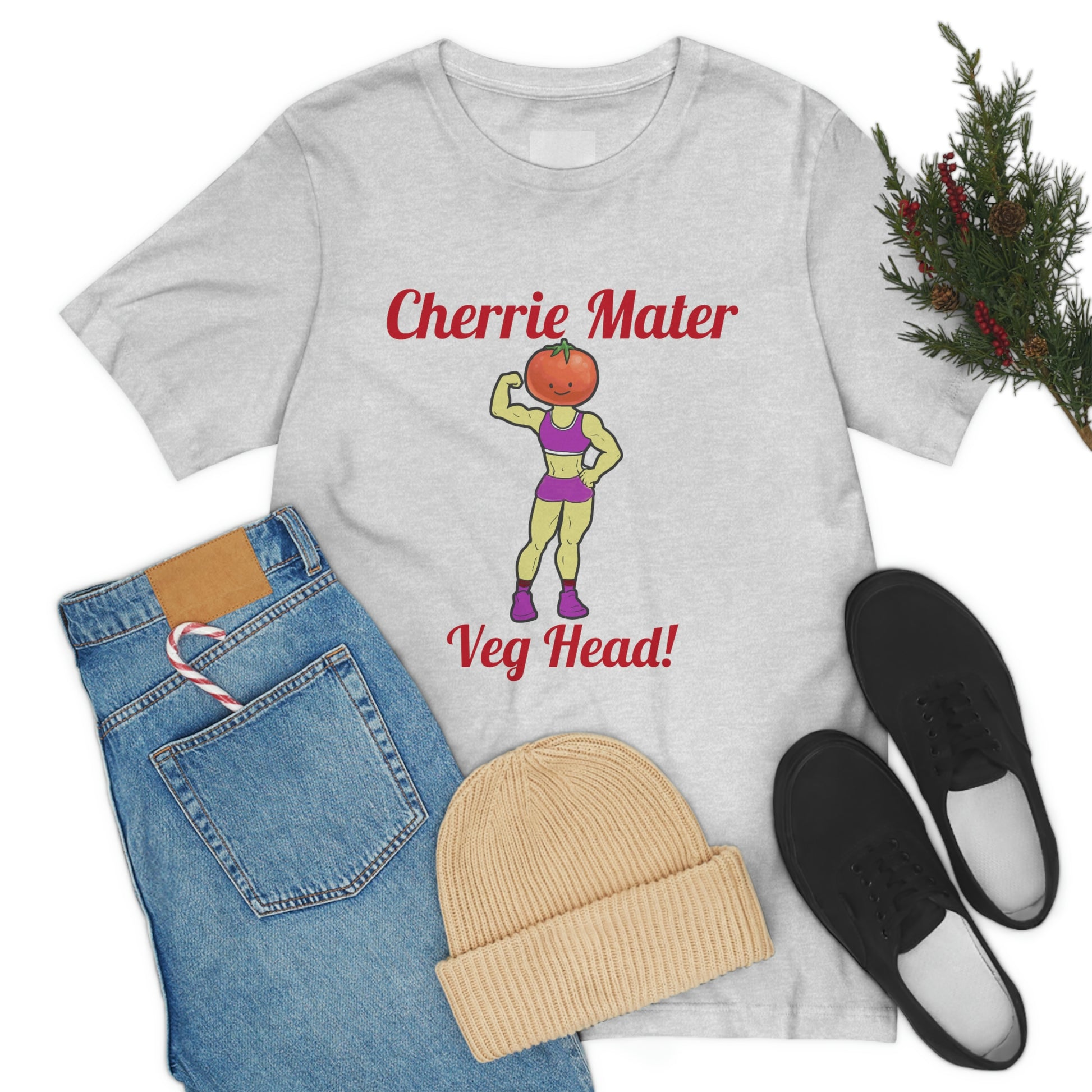 Cherrie Mater Veg Head Unisex Jersey Short Sleeve Tee