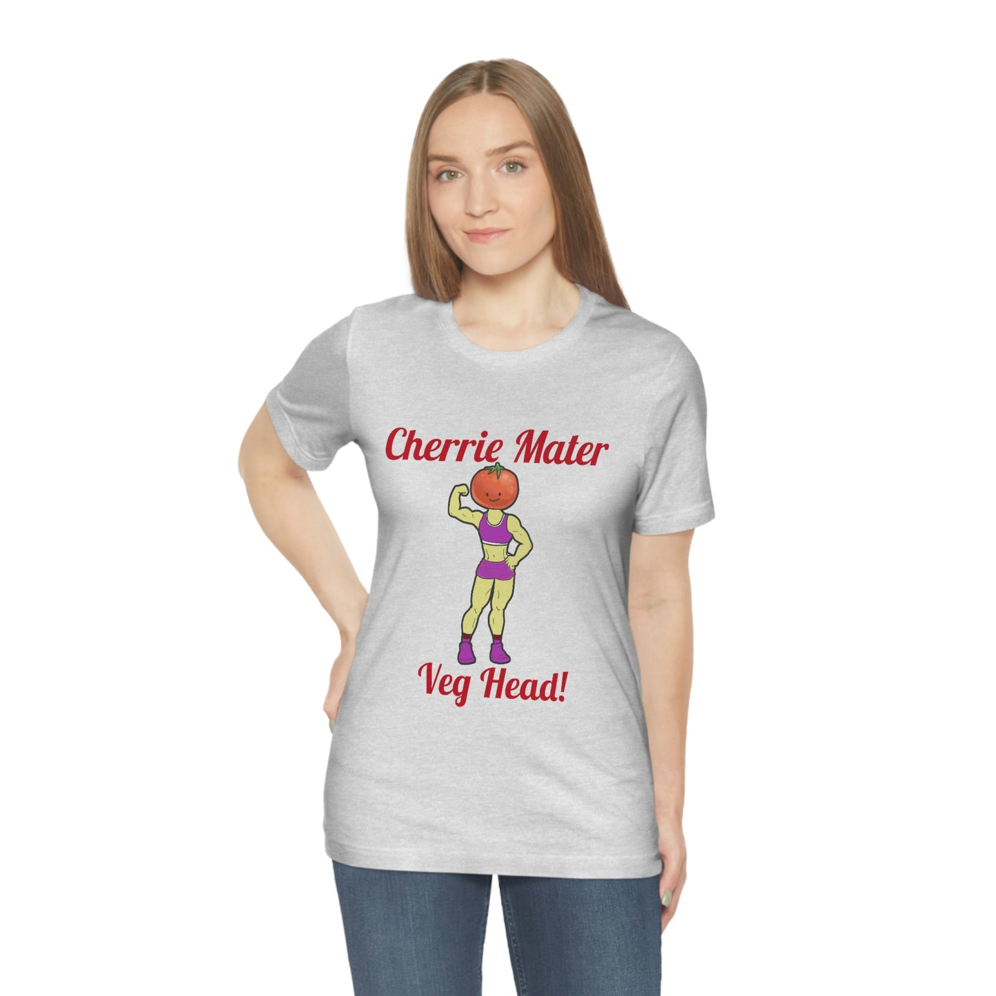 Cherrie Mater Veg Head Unisex Jersey Short Sleeve Tee