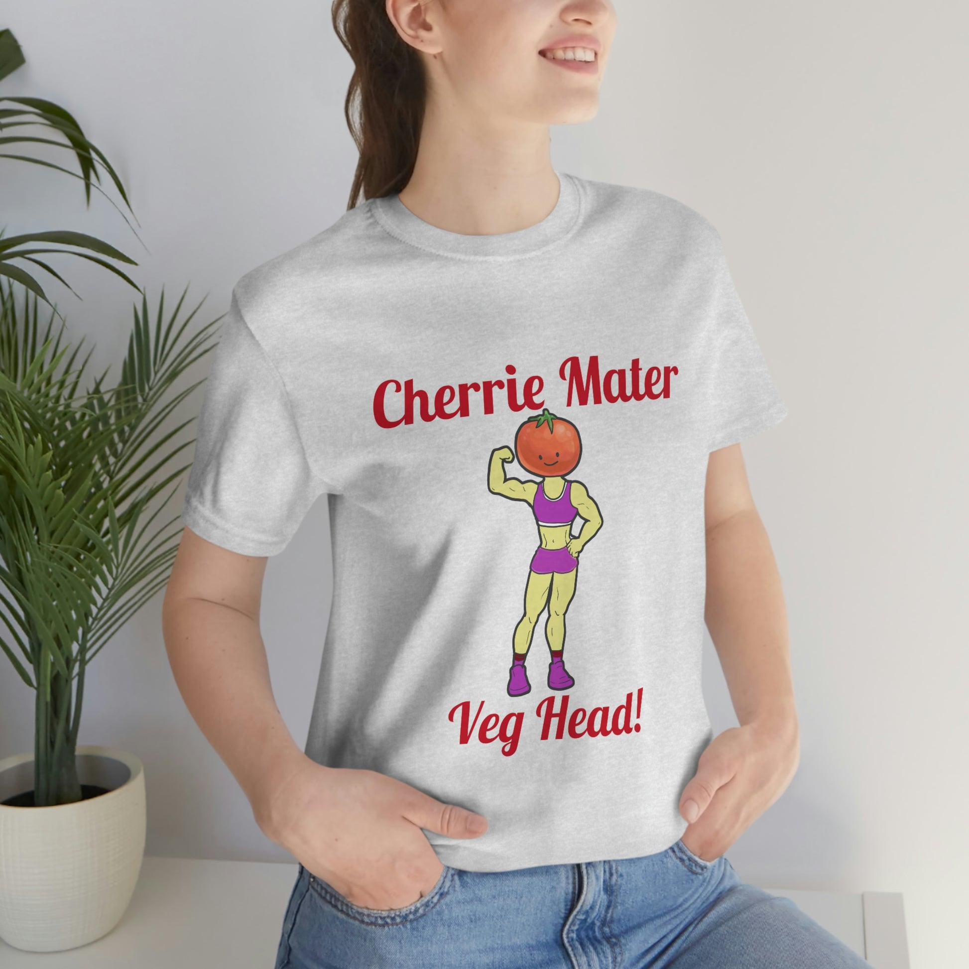 Cherrie Mater Veg Head Unisex Jersey Short Sleeve Tee