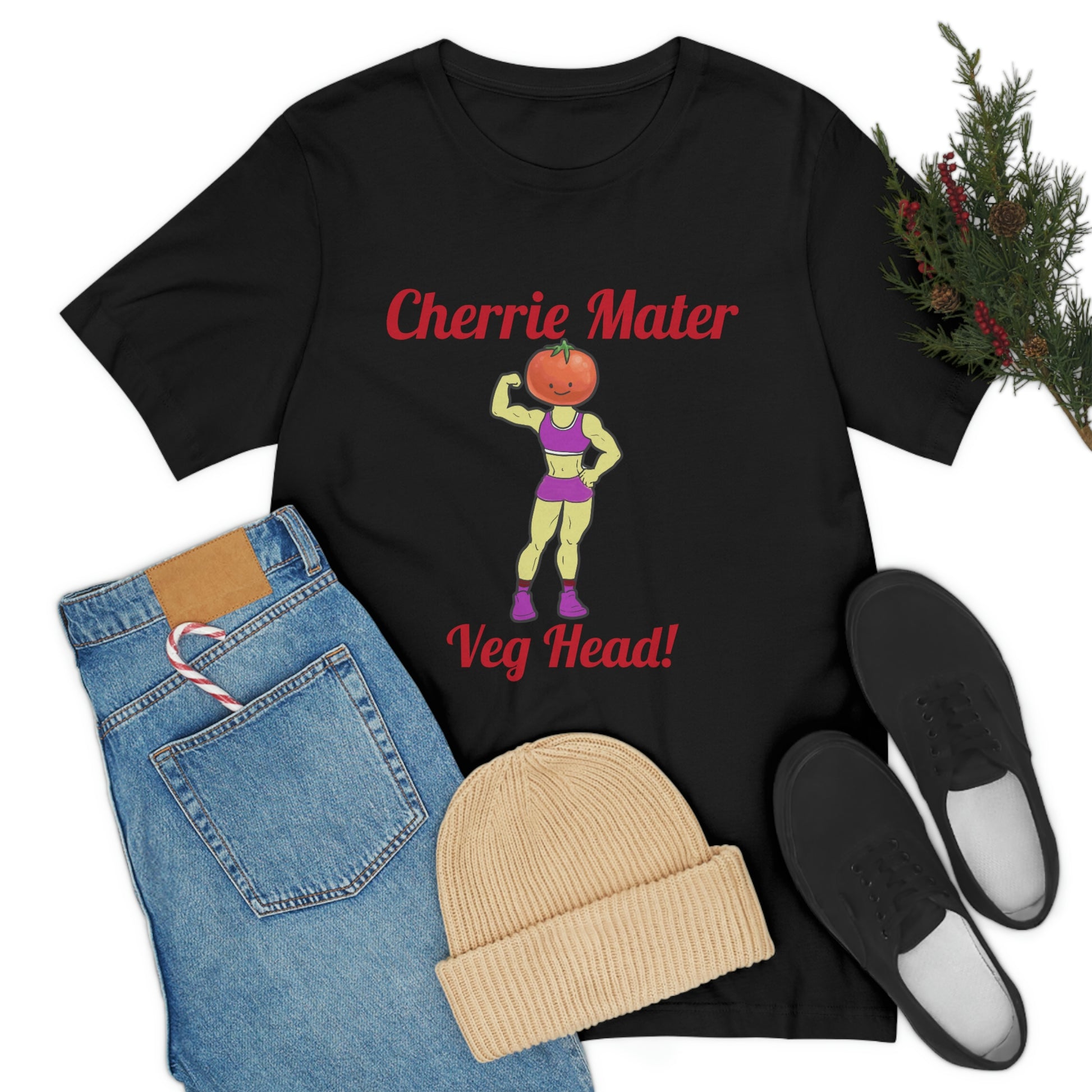 Cherrie Mater Veg Head Unisex Jersey Short Sleeve Tee