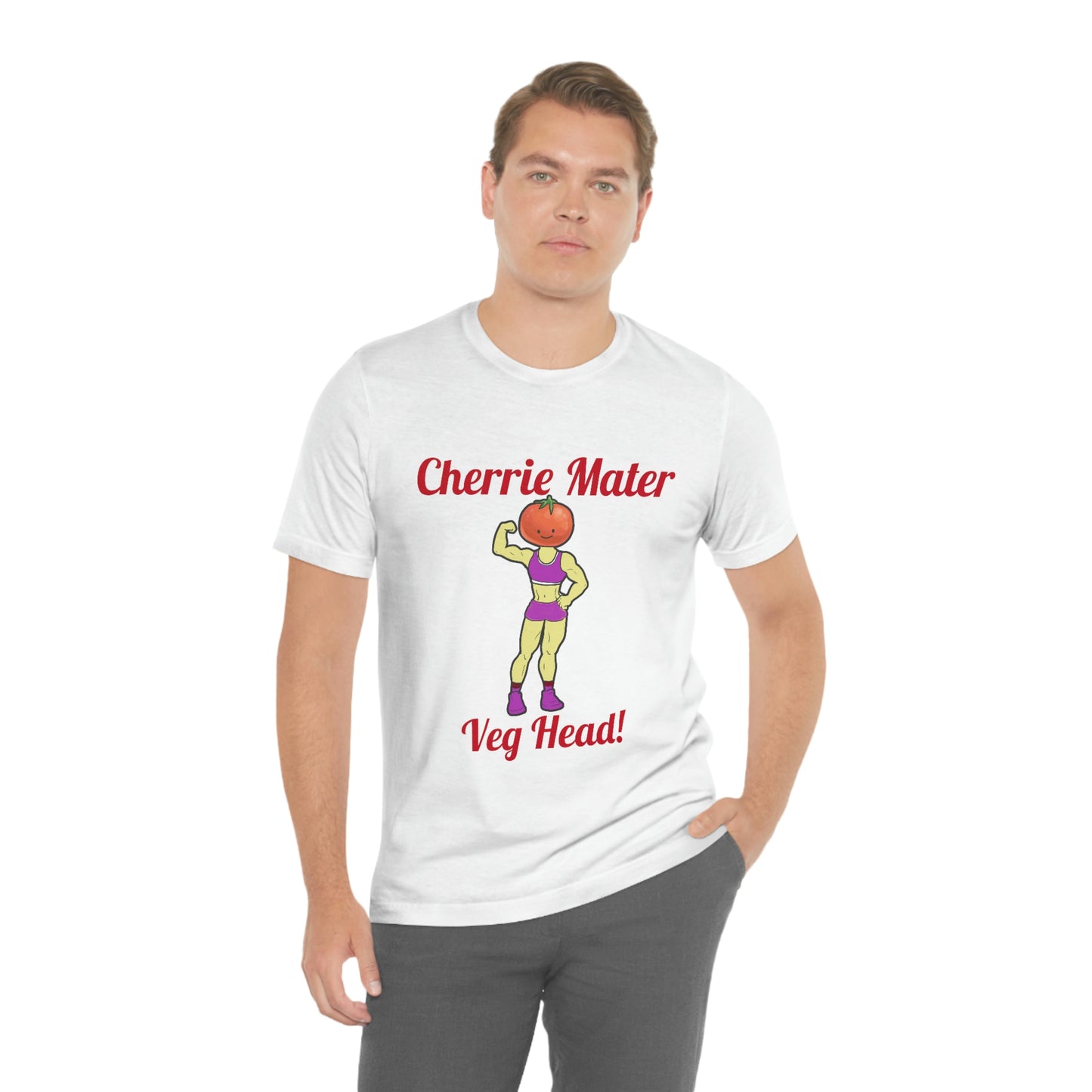 Cherrie Mater Veg Head Unisex Jersey Short Sleeve Tee