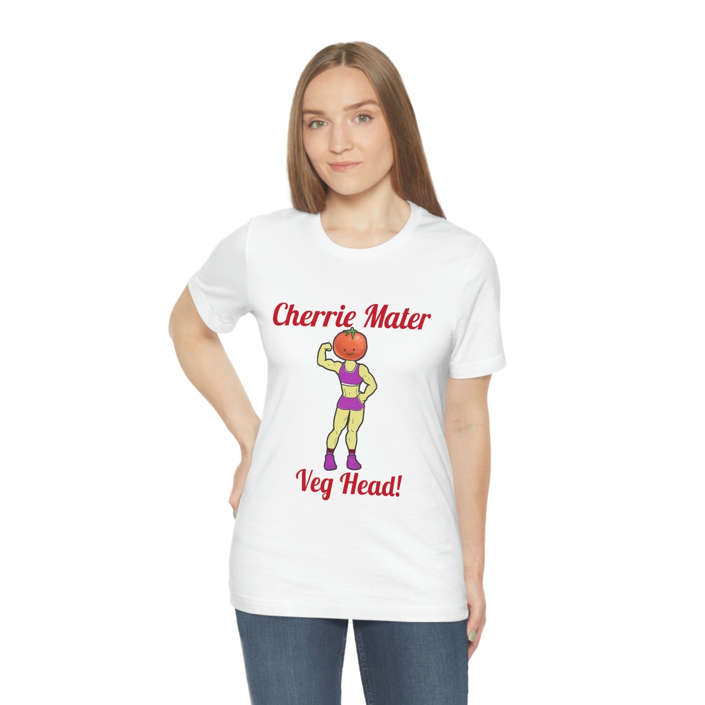 Cherrie Mater Veg Head Unisex Jersey Short Sleeve Tee